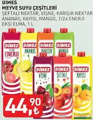 DİMES MEYVE SUYU ÇEŞİTLERİ 1 L fiyat ve kampanya bilgisi